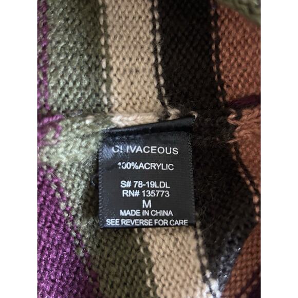 Olivaceous Women's Multicolored Long Sleeve Sweater NWT Size Medium - Picture 4 of 8